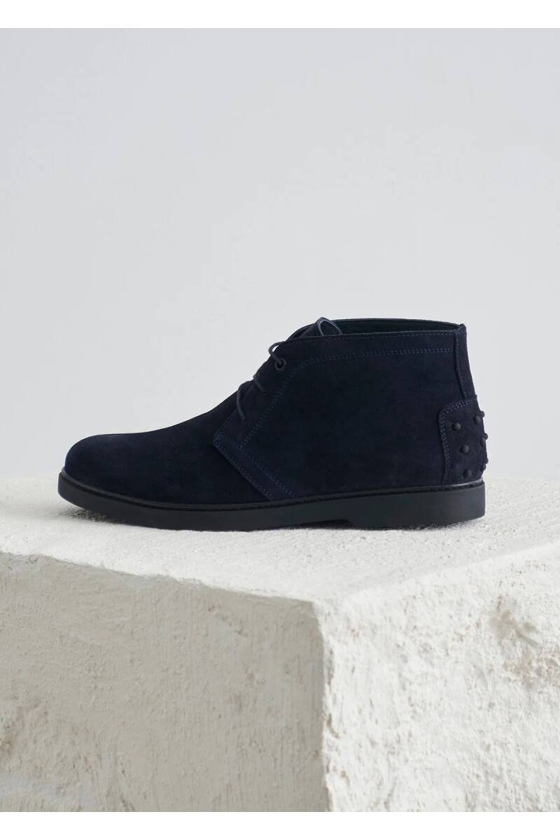 Coe Navy Blue Suede Boots - 2