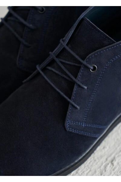 Coe Navy Blue Suede Boots - 3
