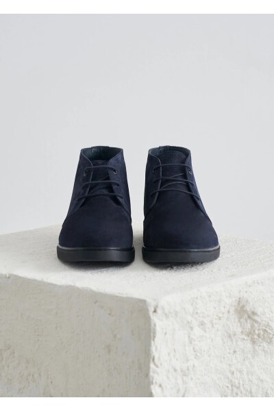Coe Navy Blue Suede Boots - 4