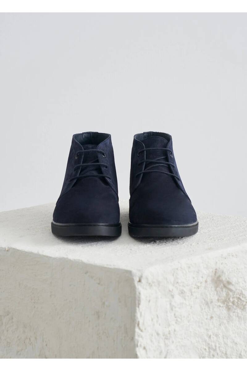 Coe Navy Blue Suede Boots - 4