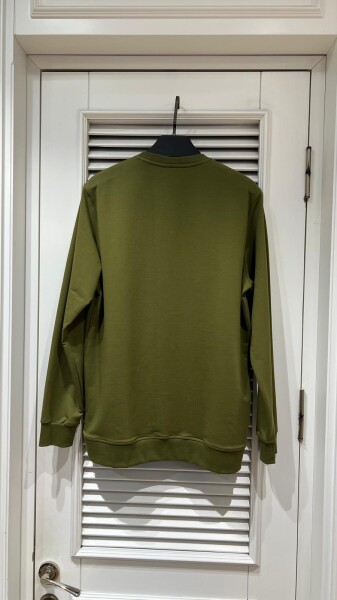 Cora Bisiklet Yaka Erkek Sweatshirt Yeşil - 2