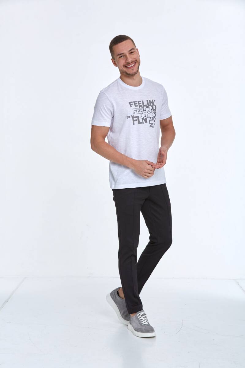 Cortez Baskılı Erkek Tişört Beyaz - 4