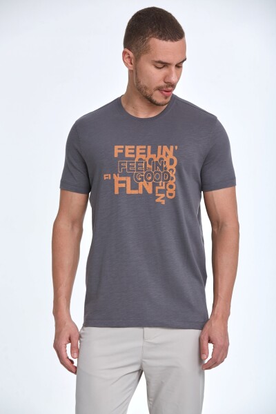 Cortez Printed Men's T-Shirt Anthracite 
