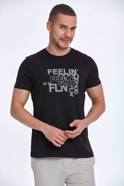 Cortez Printed Men's T-Shirt Black 