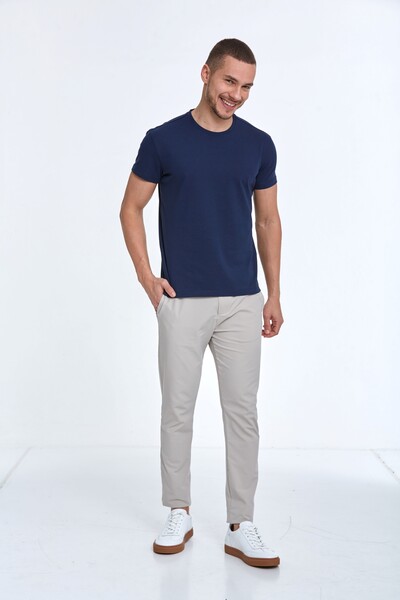 VOLTAJ - Cotton Single Jersey Plain Crew Neck T-Shirt (1)