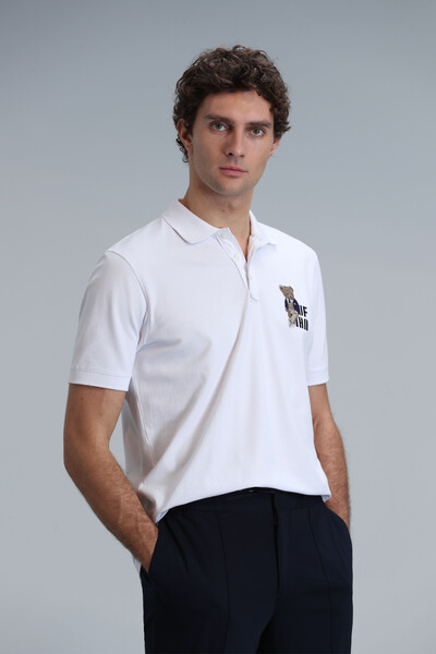 Crystal Smart Men's Polo T-Shirt White - 1