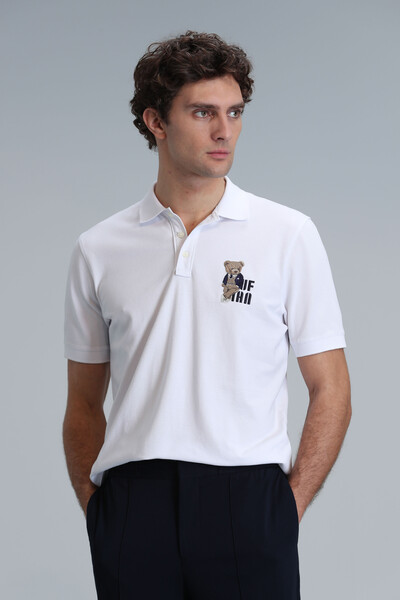 Crystal Smart Men's Polo T-Shirt White - 5