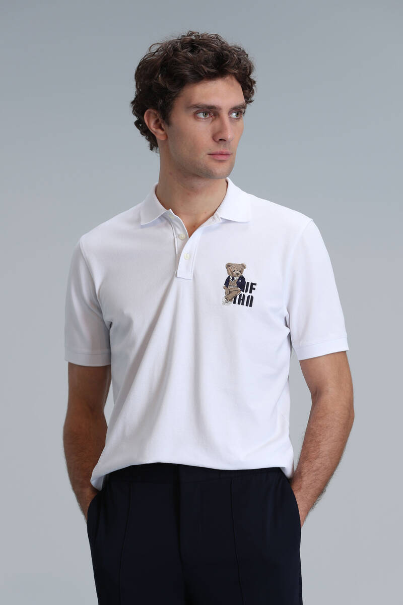 Crystal Smart Men's Polo T-Shirt White - 5