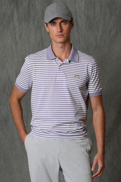 Daisy Smart Men's Polo T-Shirt Lilac - 1