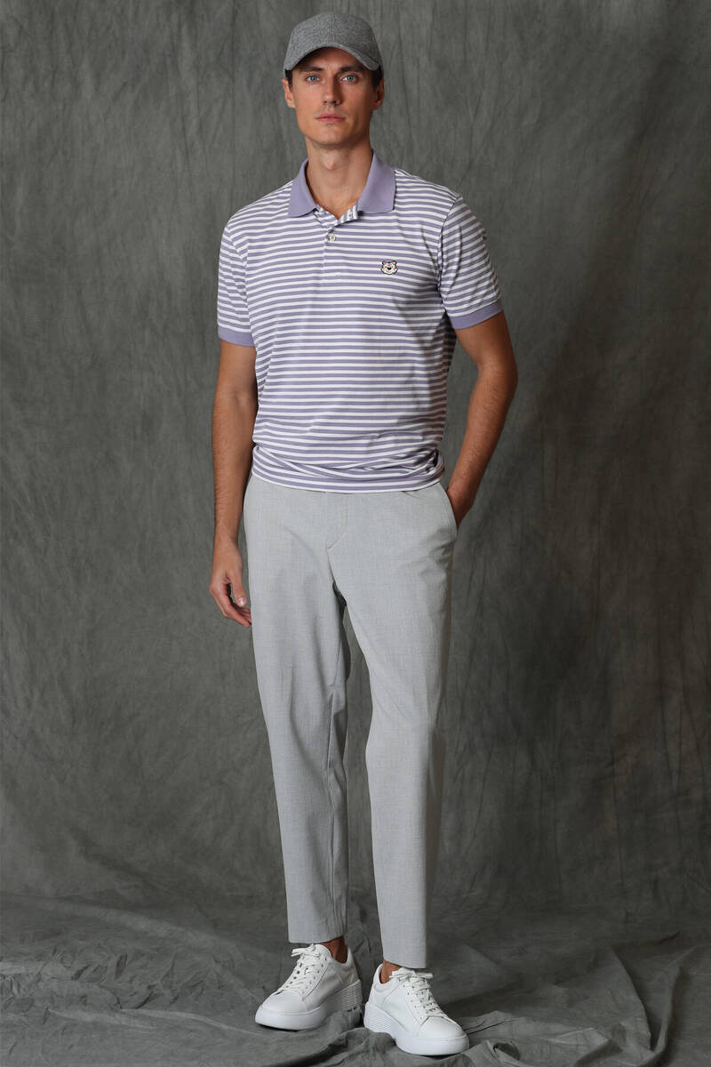 Daisy Smart Men's Polo T-Shirt Lilac - 2