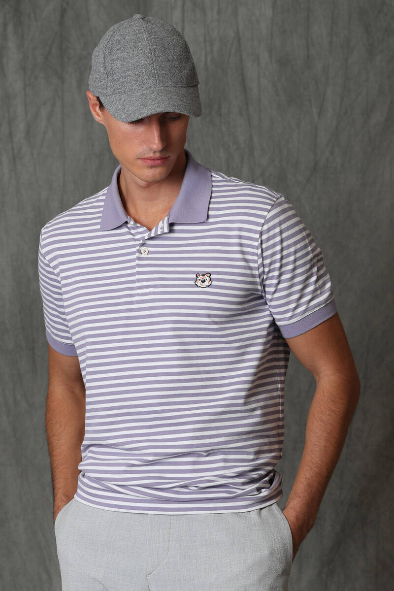 Daisy Smart Men's Polo T-Shirt Lilac - 4