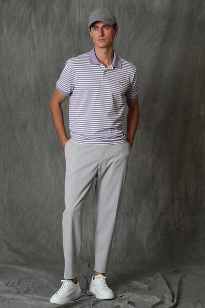 Daisy Smart Men's Polo T-Shirt Lilac - 5