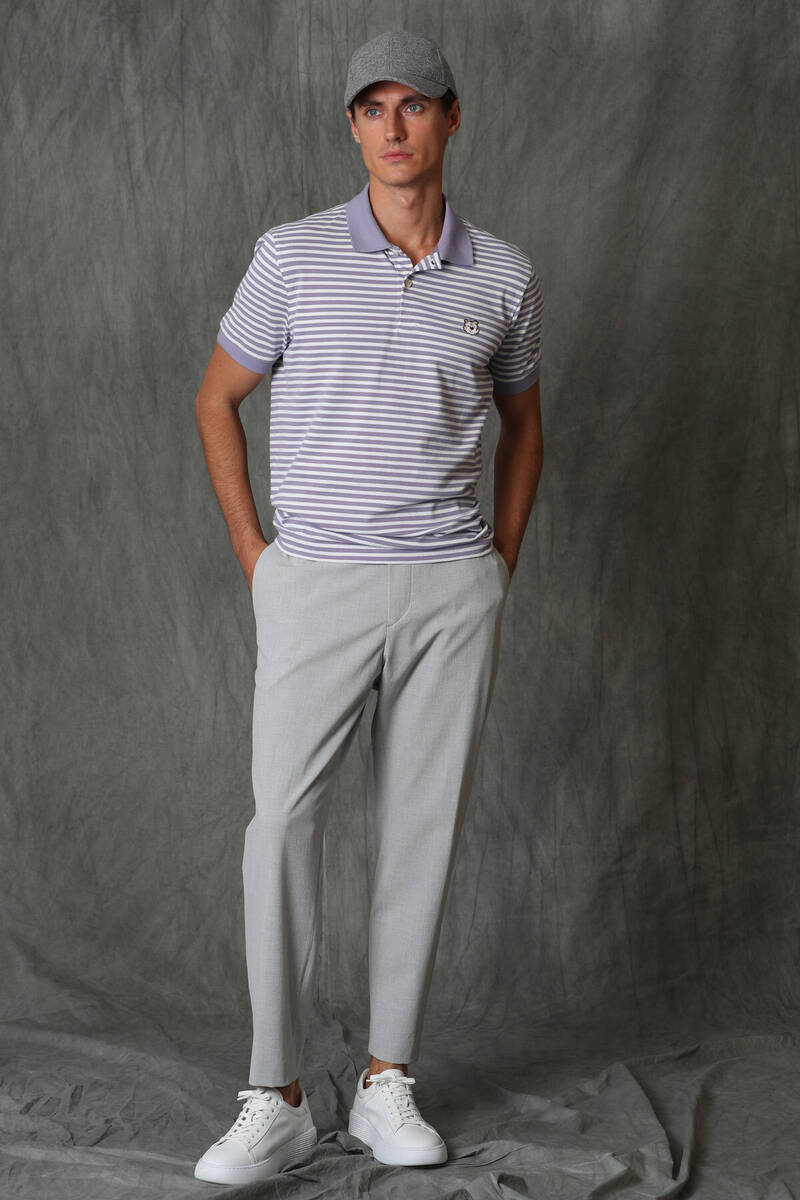 Daisy Smart Men's Polo T-Shirt Lilac - 5