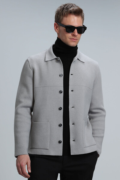 Daks Men's Cardigan Light Gray - 3