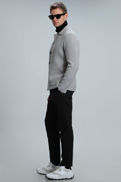 Daks Men's Cardigan Light Gray - 4