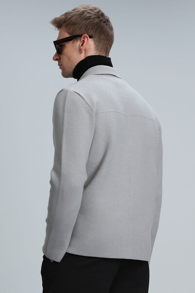 Daks Men's Cardigan Light Gray - 6