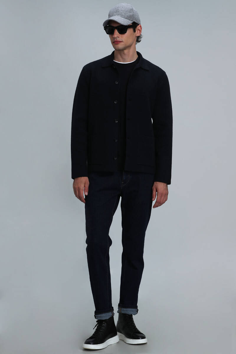 Daks Men's Cardigan Navy Blue - 2