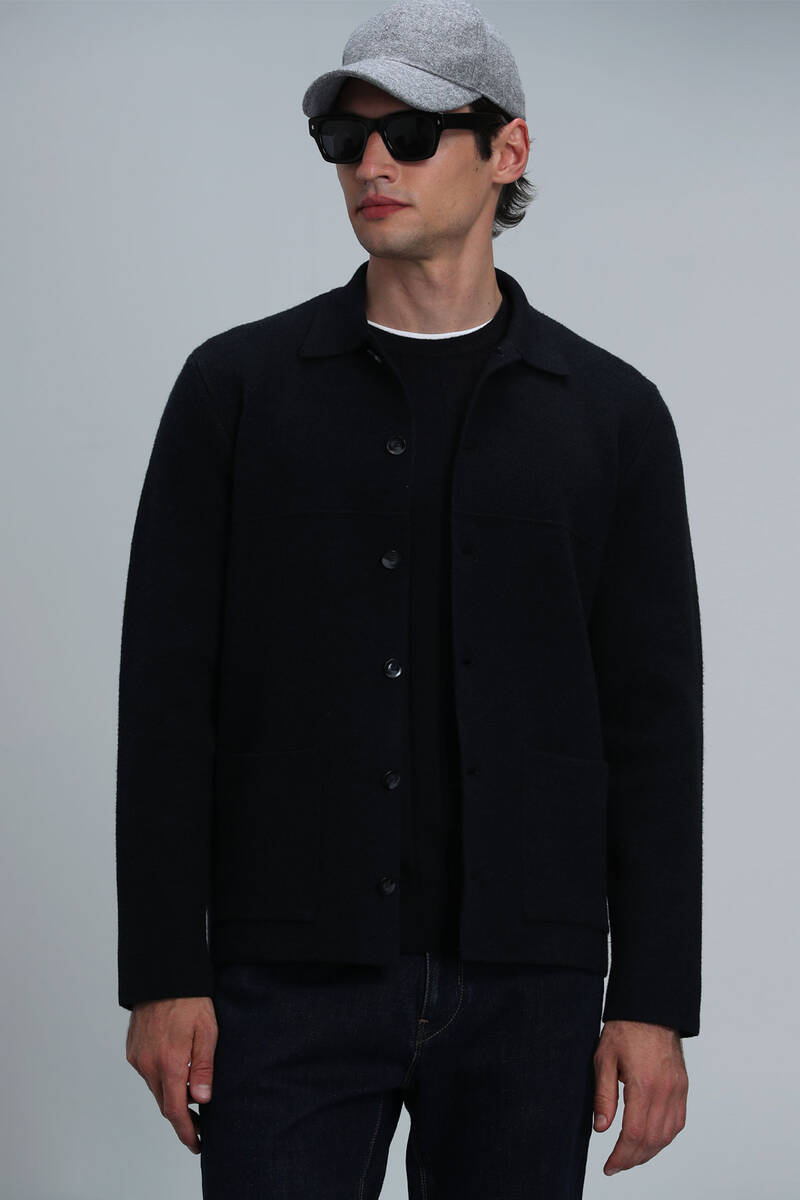 Daks Men's Cardigan Navy Blue - 3