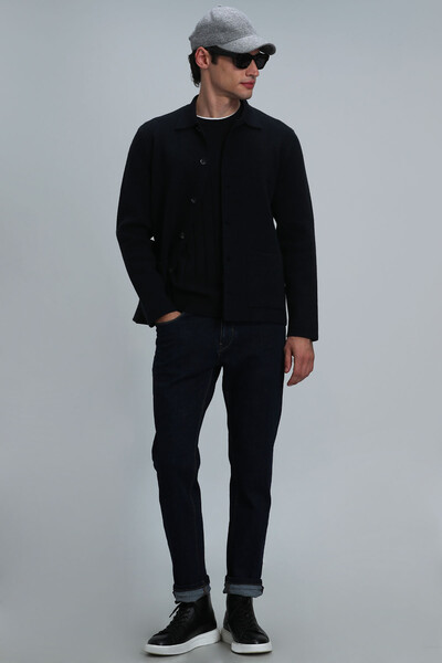 Daks Men's Cardigan Navy Blue - 4