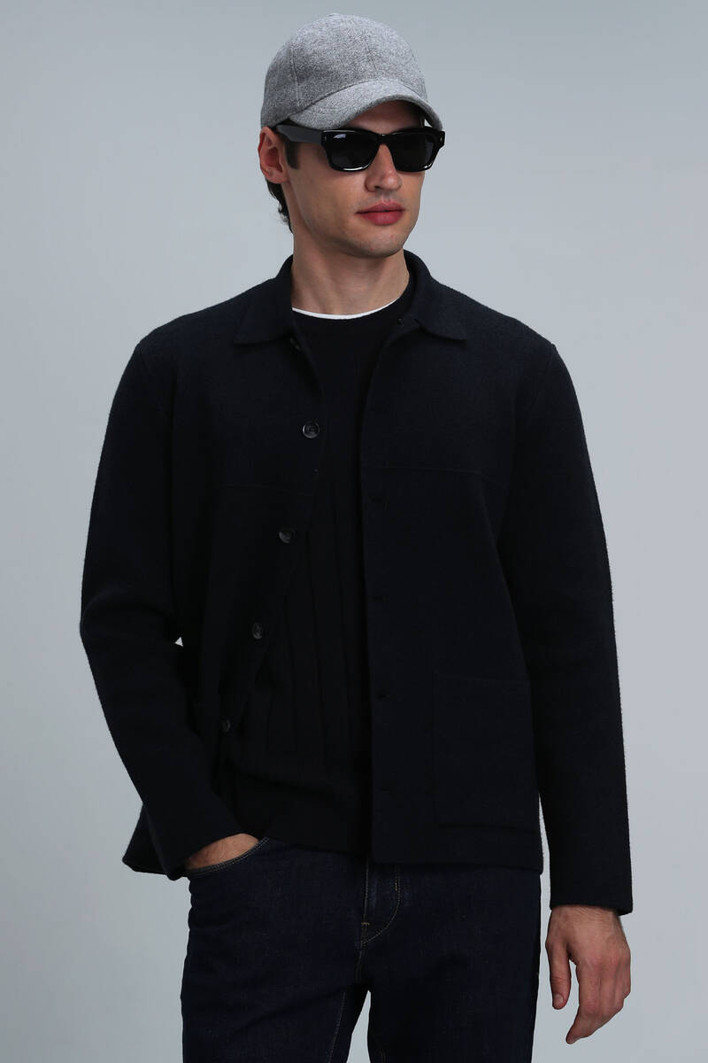 Daks Men's Cardigan Navy Blue - 5