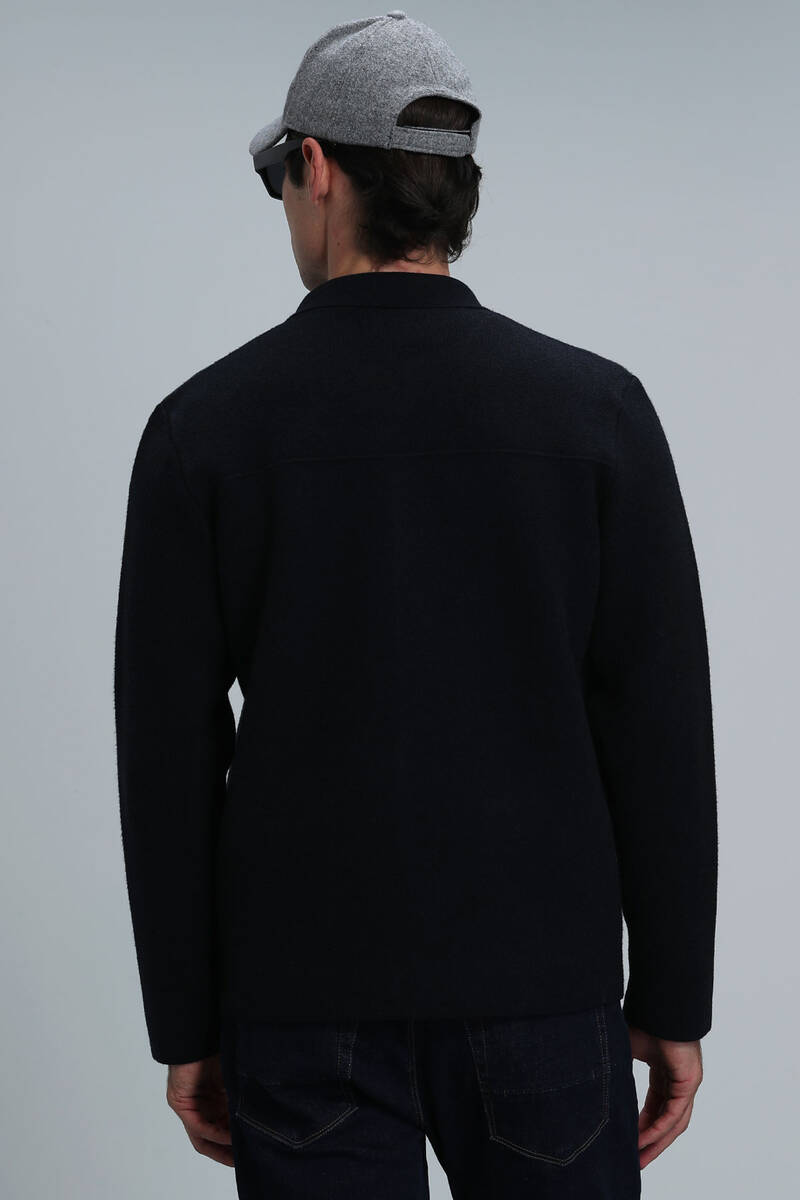 Daks Men's Cardigan Navy Blue - 6