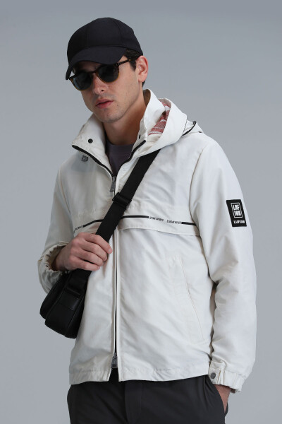Damon Men's Coat Ecru - 1