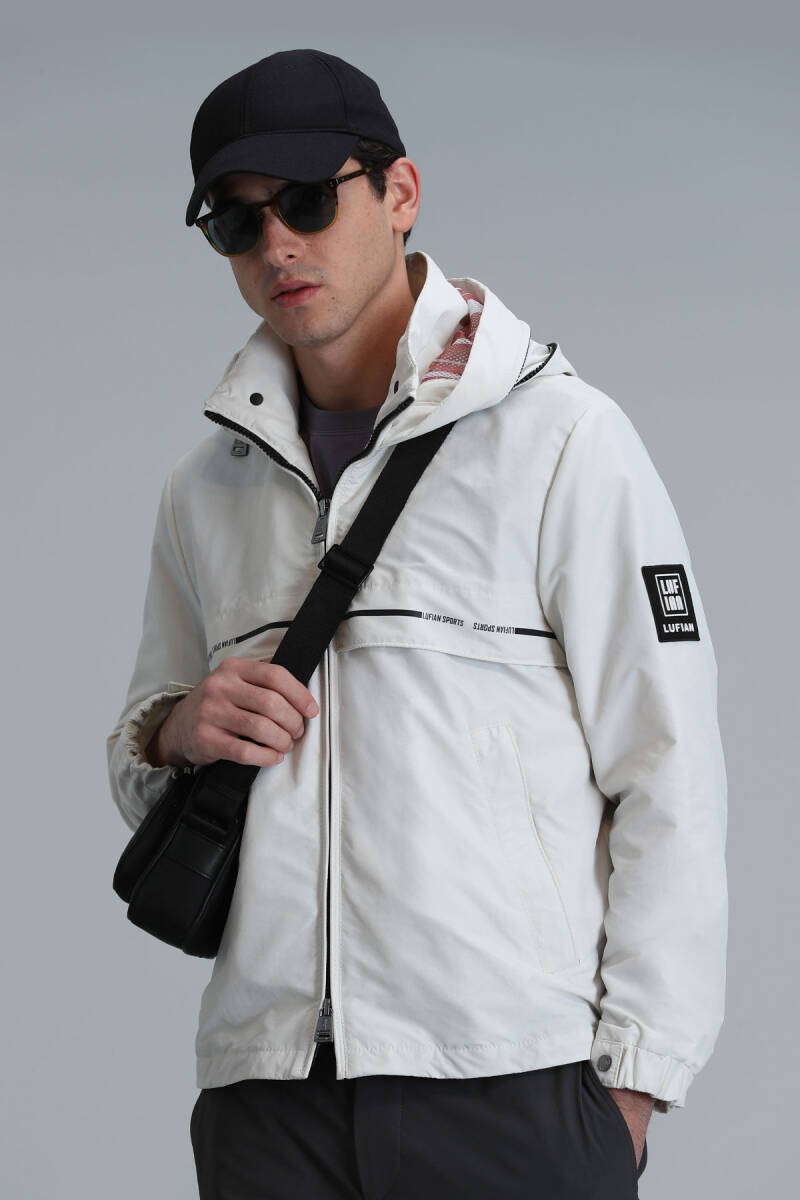 Damon Men's Coat Ecru - 1