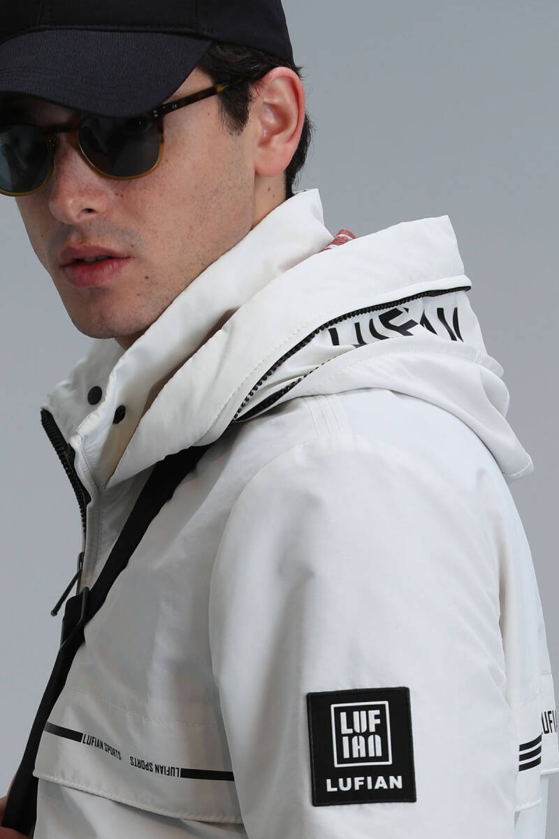 Damon Men's Coat Ecru - 3