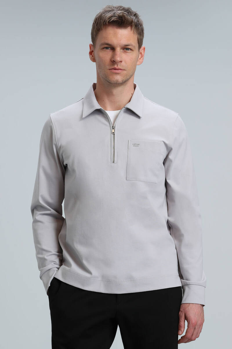 Danı Erkek Sweatshirt Taş - 1