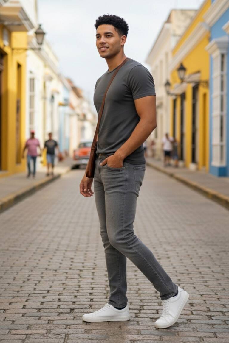 Danny Slim Fit Kot Pantolon Gri - 2
