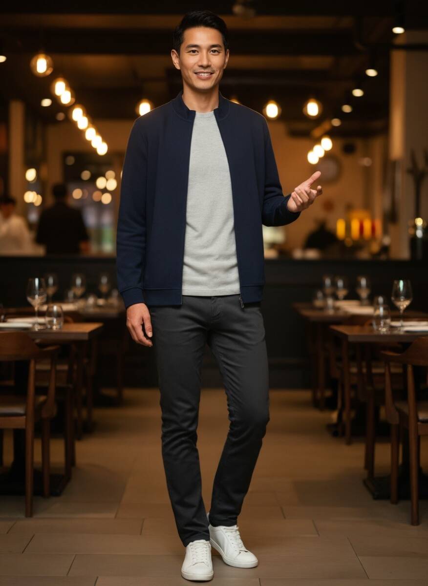 Danny Tam Fermuarlı Sweatshirt Lacivert - 1