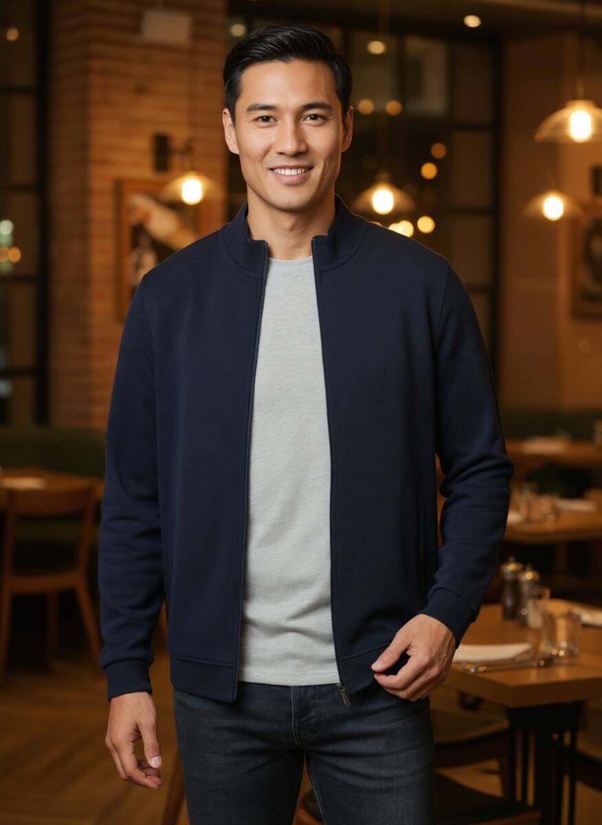 Danny Tam Fermuarlı Sweatshirt Lacivert - 2