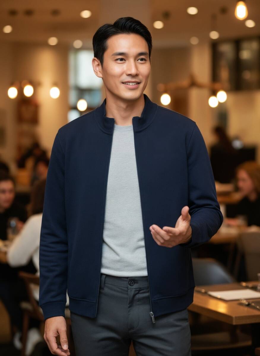 Danny Tam Fermuarlı Sweatshirt Lacivert - 3