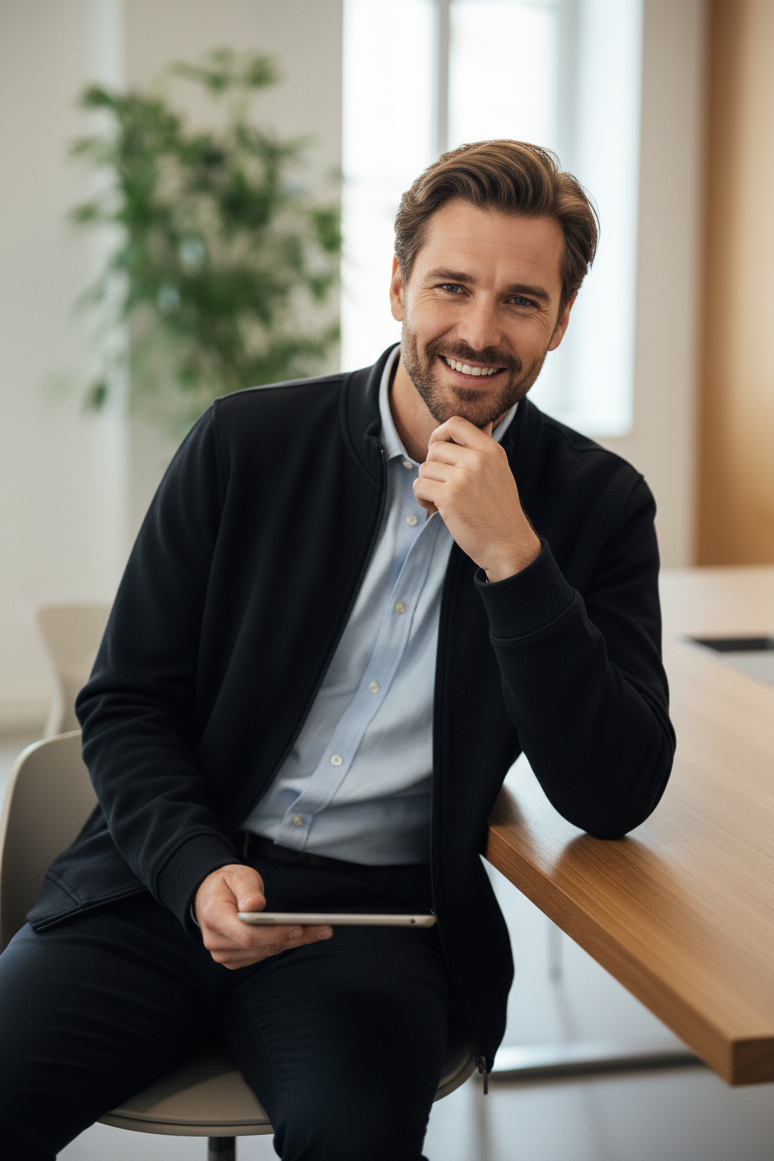 Danny Tam Fermuarlı Sweatshirt Siyah - 2