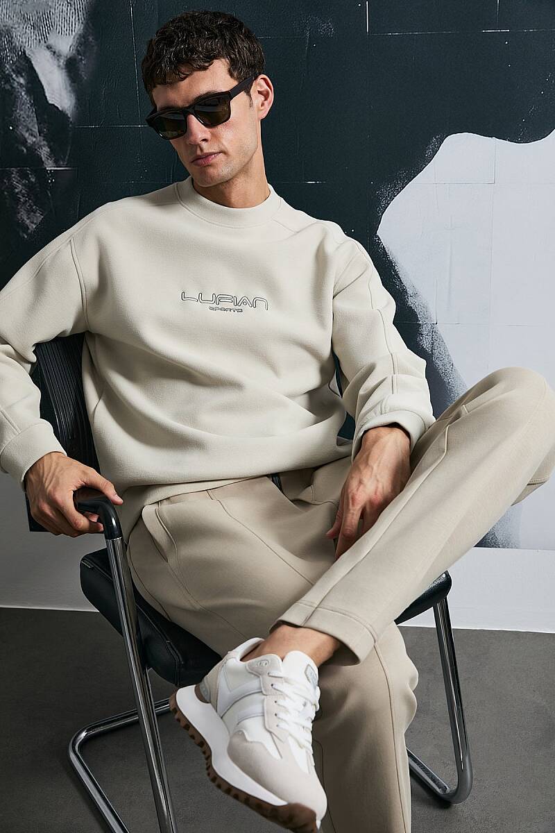 Dark Erkek Sweatshirt Ekru - 1
