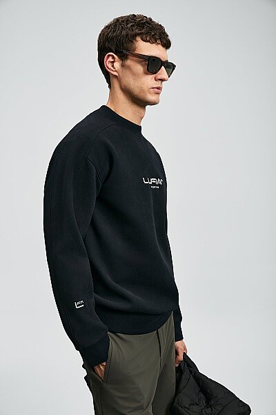 Dark Erkek Sweatshirt Siyah - 4
