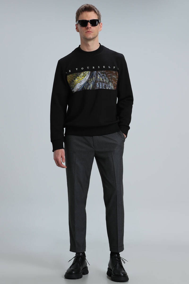 Dean Erkek Sweatshirt Siyah - 2