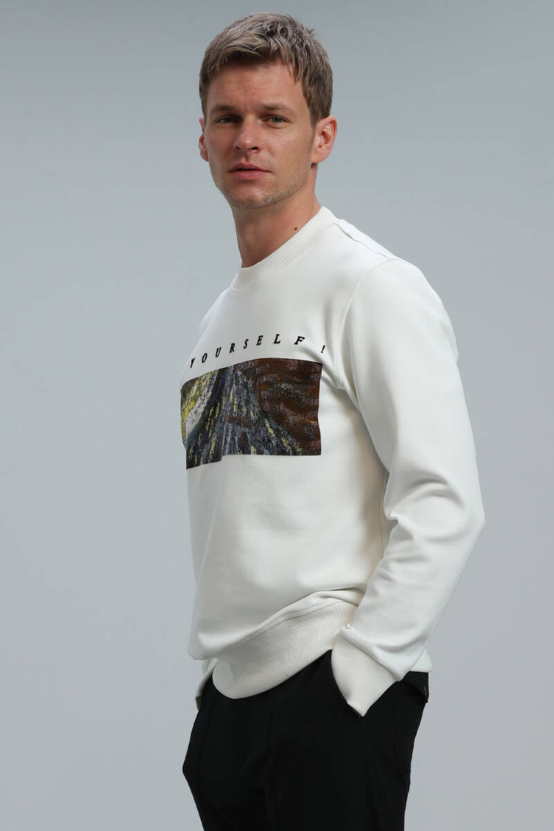 Dean Men's Sweatshirt Off White - 4