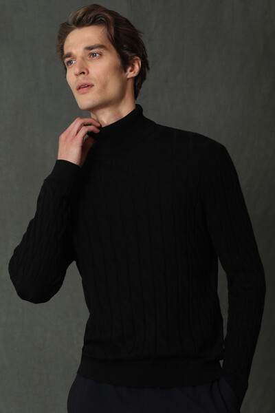 LUFIAN - Denı Men's Sweater Black (1)