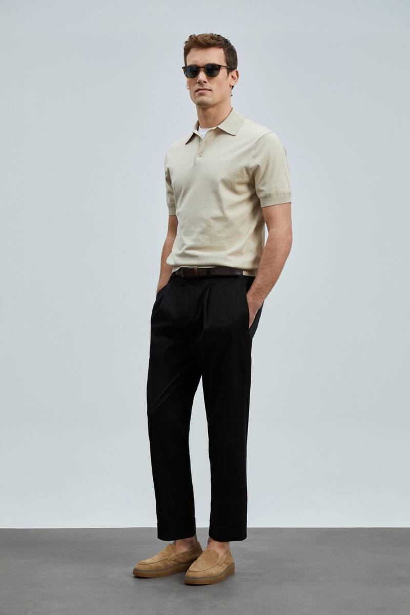 Derek Erkek İpek Karışımlı Kazak Bej - 3