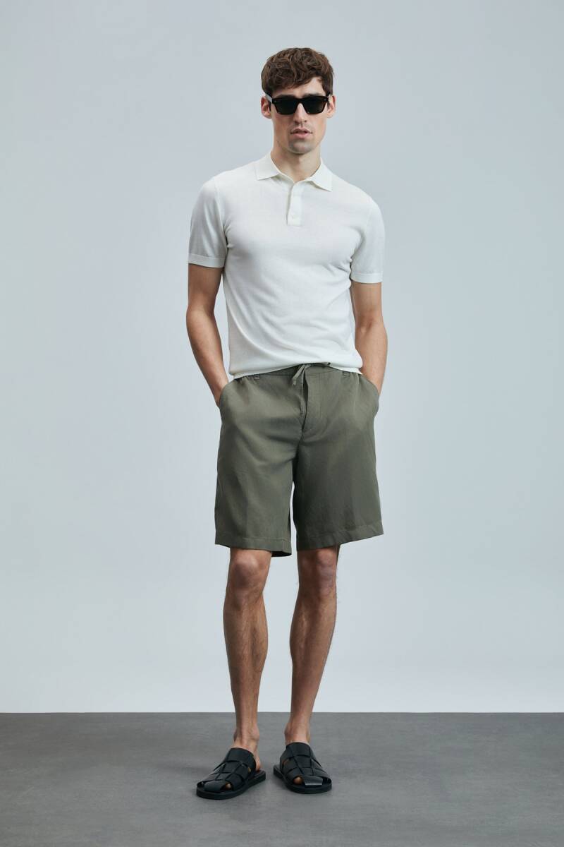 Derek Erkek İpek Karışımlı Kazak Kırık Beyaz - 2