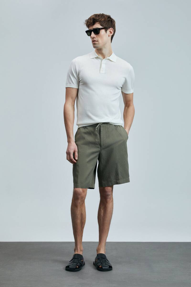 Derek Erkek İpek Karışımlı Kazak Kırık Beyaz - 3