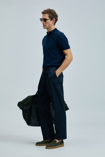 Derek Erkek İpek Karışımlı Kazak Lacivert - 5