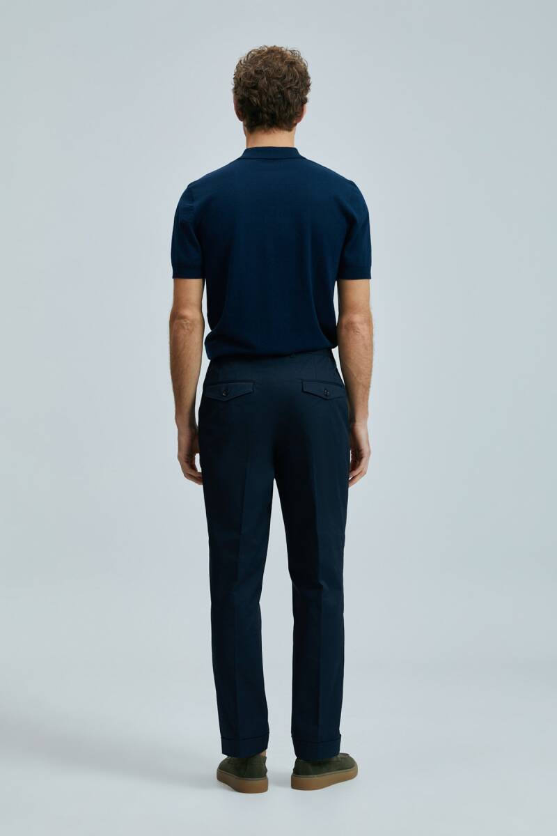 Derek Erkek İpek Karışımlı Kazak Lacivert - 6