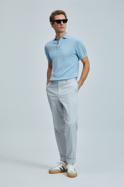 Derek Erkek İpek Karışımlı Kazak Mavi - 5