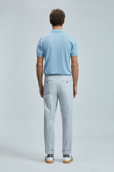 Derek Erkek İpek Karışımlı Kazak Mavi - 6