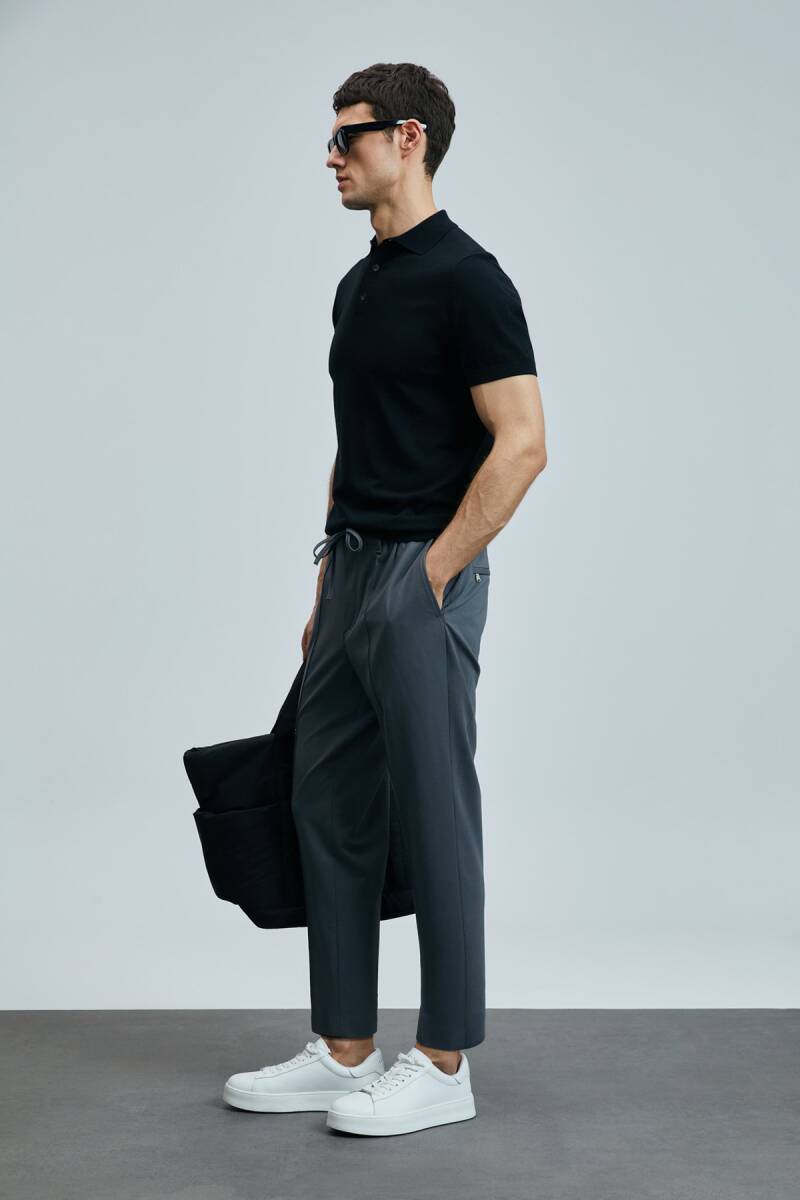 Derek Erkek İpek Karışımlı Kazak Siyah - 3