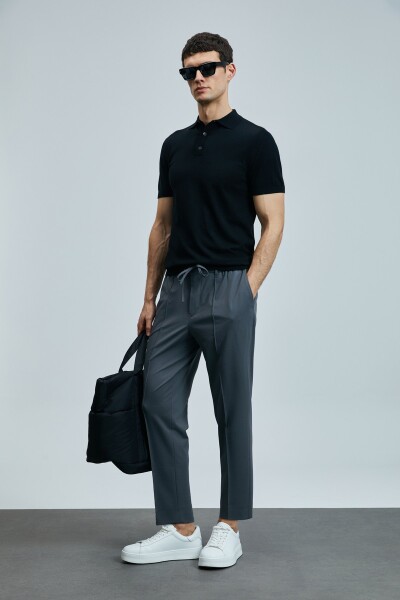 Derek Erkek İpek Karışımlı Kazak Siyah - 5