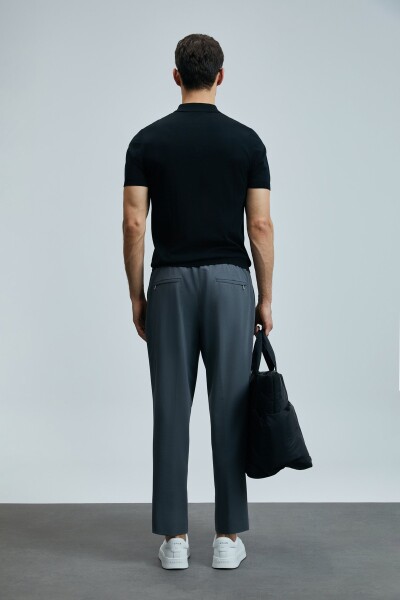 Derek Erkek İpek Karışımlı Kazak Siyah - 6