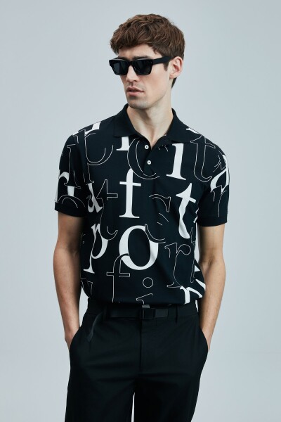 Dıamond Smart Erkek Polo Tişört Siyah - LUFIAN